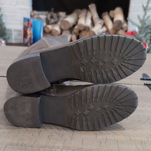 Donald J. Pliner Bixbi Brown Leather Over the Knee Boots Sz 8.5M - Picture 7 of 13